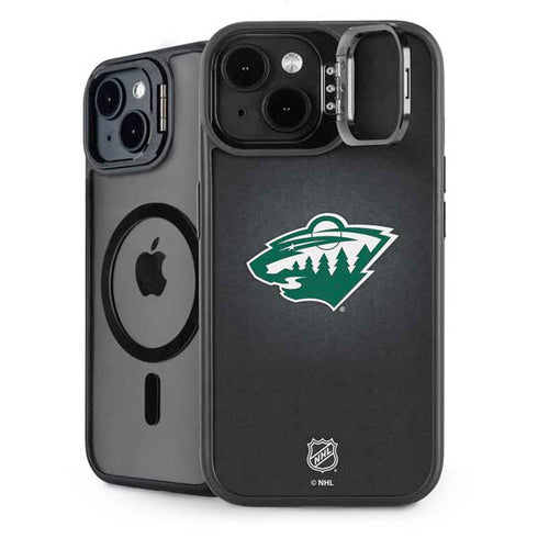 NHL Minnesota Wild Black Background iPhone 15 Kickstand Case